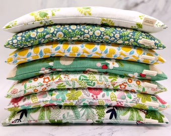 Washable Cotton Cover Eye Pillow | Lavender Rice Filling, Heating Cooling Therapy