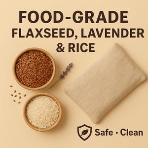 OEKO-TEX Certified Linen Heating Pad | Organic Lavender&Flaxseed or Rice image 8