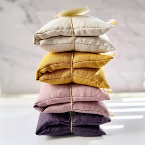 OEKO-TEX Certified Linen Heating Pad | Organic Lavender&Flaxseed or Rice
