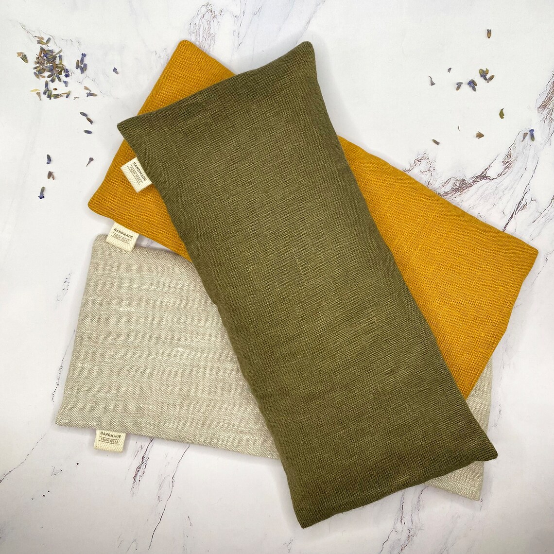 100 Linen Washable Eye Pillow 10lx4.5w Organic Lavender Budsrice