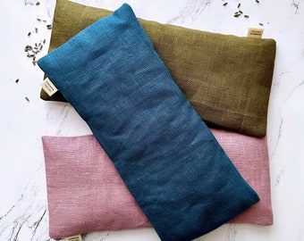 Linen Lavender Eye Pillow: Aromatherapy Heating & Cooling Pad