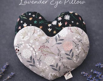 Weighted Heart Eye Mask | Migraine | Organic Lavender Buds+Rice or Flaxseed | Cooling Face Pillow