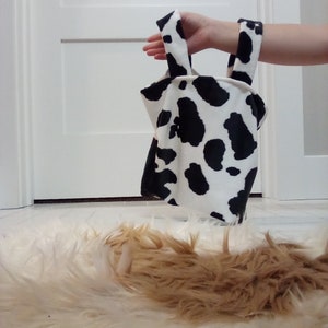 Soft Cow Print Tote Bag
