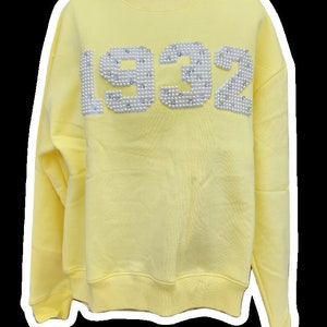 2024 Yellow Chi Eta Phi 1932 Pearl Sweater