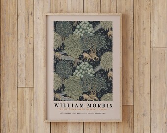 Il ruscello, poster di William Morris, ladro di fragole, poster fisico, poster di una mostra, arte murale tessile, stampa Art Nouveau, tessuto Morris
