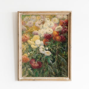 VINTAGE Farmhouse Art Print, Printable wildflower oil painting, Vintage Flower Print, Cottagecore Decor, Colorful Floral Poster, Daisy Print