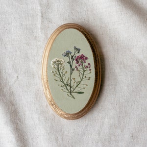 Pressed Floral Wall Art, Framed Pressed Flower, Miniature Painting, Pressed dried flower wall decor, Custom Birth Flower, Real Flower Art