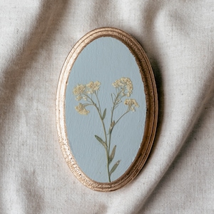 Pressed Floral Wall Art, Framed Pressed Flower, Miniature Painting, Pressed dried flower wall decor, Custom Birth Flower, Real Flower Art