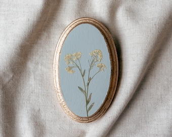 Pressed Floral Wall Art, Framed Pressed Flower, Miniature Painting, Pressed dried flower wall decor, Custom Birth Flower, Real Flower Art