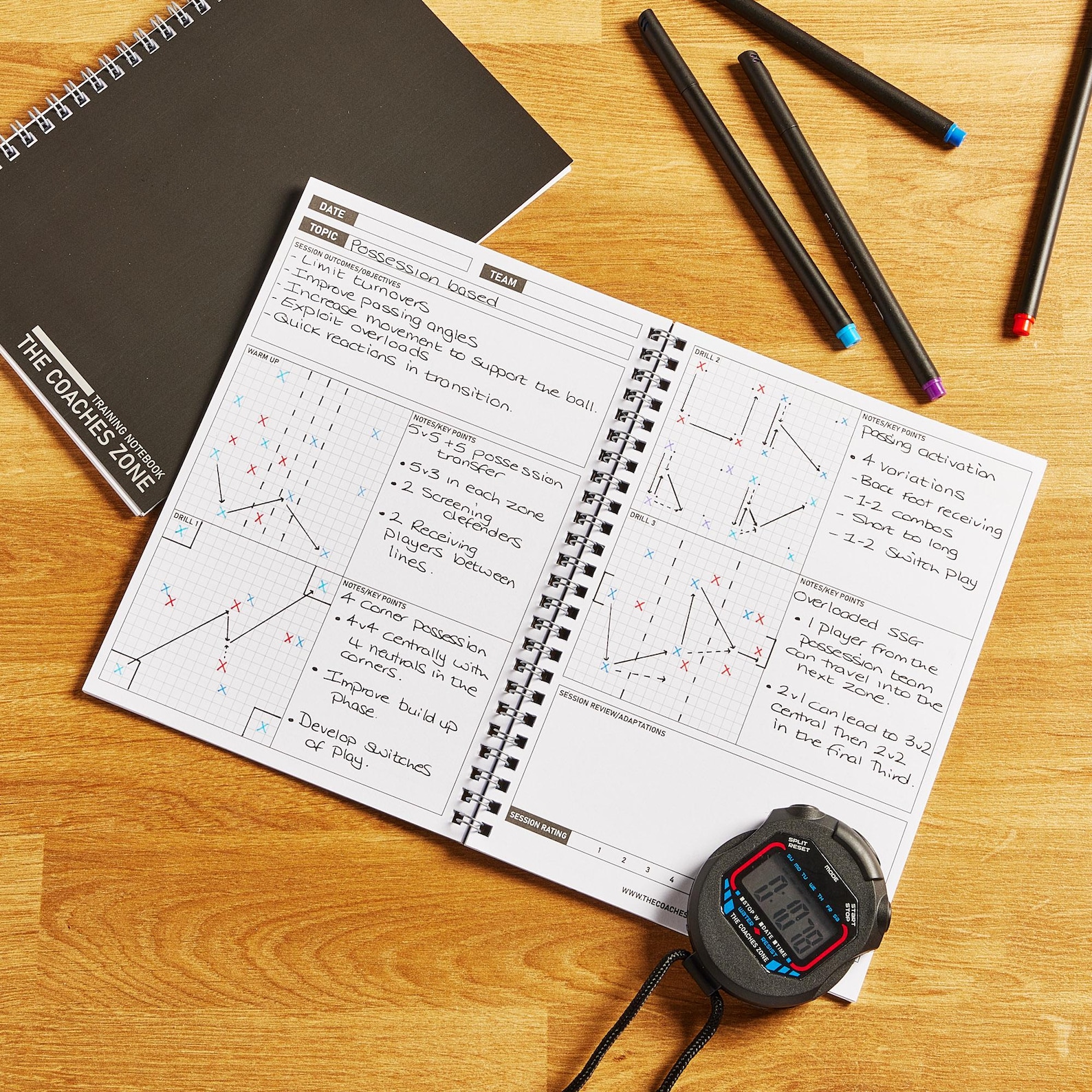 A5 Training Notebook – Compact Football Coaching Notebook for Session ...