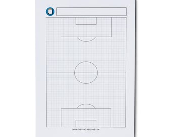 Handheld Touchline Pads - A6 Football Coaching Pitch Pad for Quick Notes