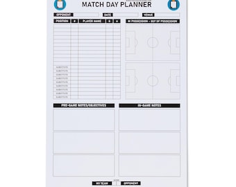Football Matchday Planner – A4 Coaching Deskpad for Game-Day Strategy & Notes