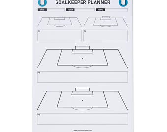 Goalkeeper Training Planner – A4 Coaching Deskpad for Session Planning