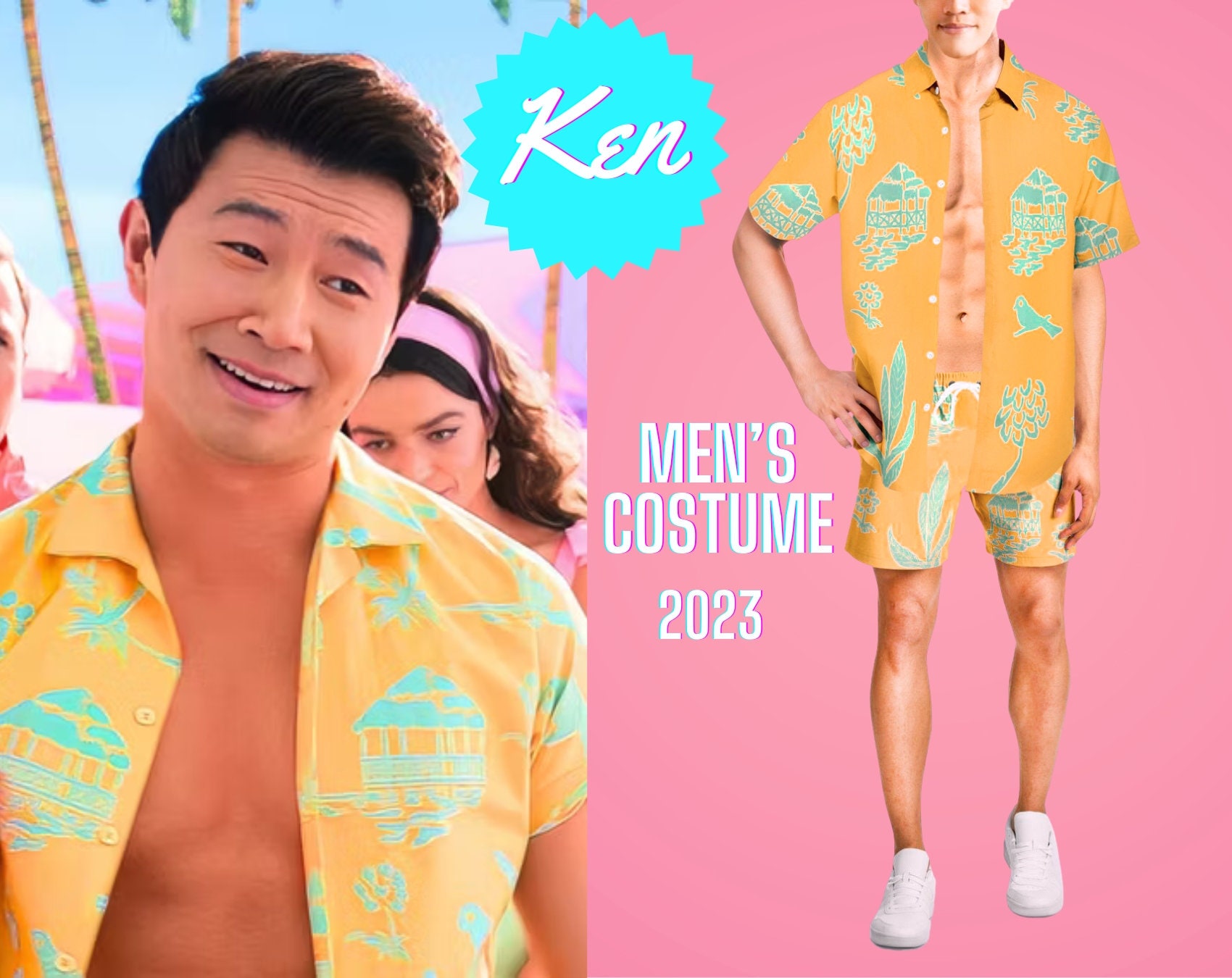 Ken Costume for Men 2023, Funny Costume, Ryan Gosling Ken Tracksuit Outfit,  Simu Liu Movie Costume, Adult Costume 