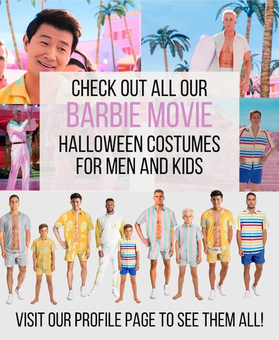 Allan Barbie Movie Striped Hawaiian Shirt Outfits Halloween Carnival  Cosplay Costume