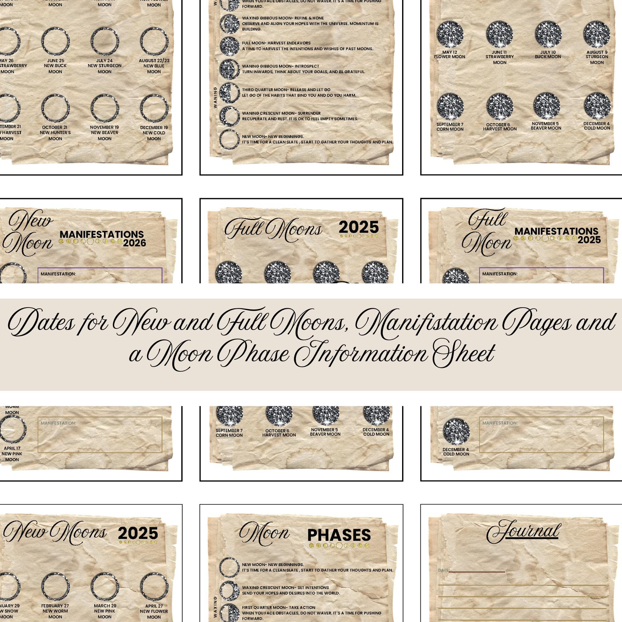 Planner Ritual 2025-2026 Witch Planner With Ritual Pages, Moon Phases, Daily, Weekly ...