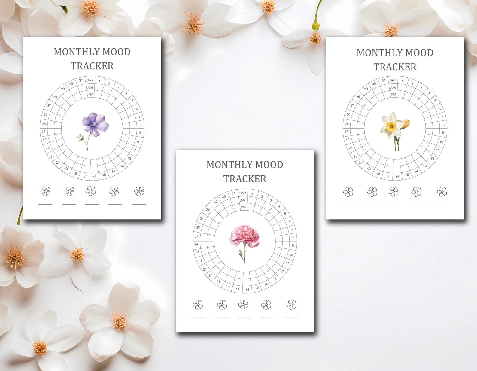 Birth Flower Mood Tracker – Printable Wellness Journal (digital ...