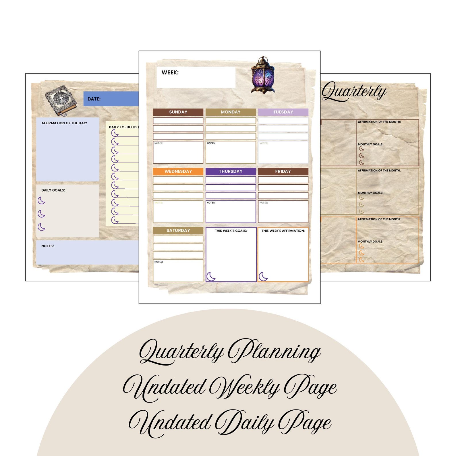 Planner Ritual 2025-2026 Witch Planner With Ritual Pages, Moon Phases, Daily, Weekly ...