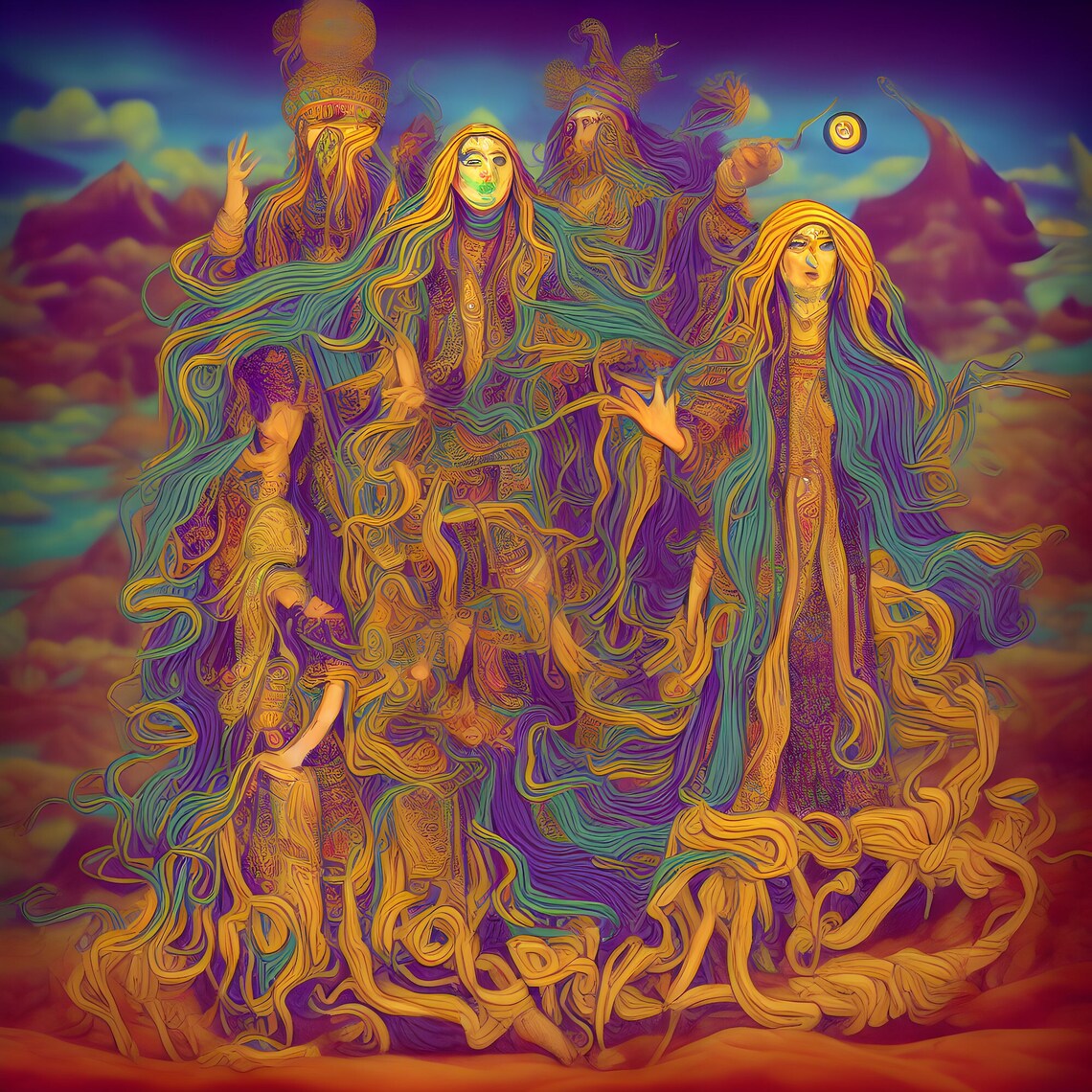 Printable Digital Art : the Priestesses Arrive Etsy