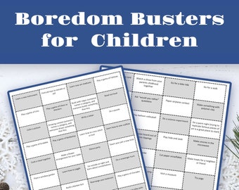 Vervelingsbrekers-activiteiten voor kinderen en tieners. Afdrukbare activiteiten om kinderen binnenshuis te vermaken.