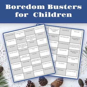 Boredom Busters Activities for Children and Teens. Printable activities to keep kids entertained indoors.