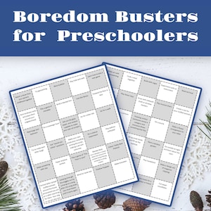 Boredom Busters Activities for Preschoolers. Printable activities to keep kids entertained indoors.