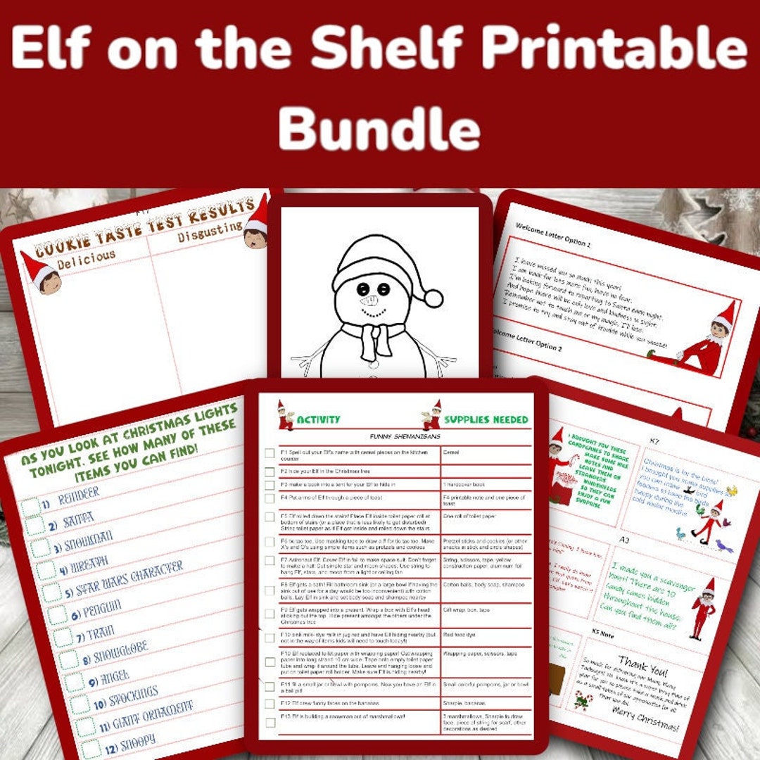 Elf on the Shelf for Kids Made SIMPLE. Printable List of Elf - Etsy