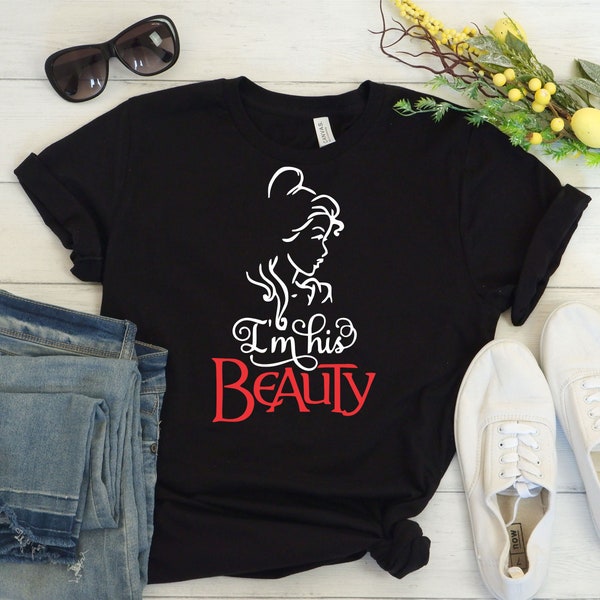 Beauty and Beast Couple Shirt, Best Valentin's Day Matching Shirts, I'm His & I'm Her Couple Shirt For Valentines Day, Valentines Tshirts