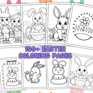 Easter coloring pages for kids printable, Fun easter bunny coloring pages preschool and up, Cute bunny sheets, Hen eggs chick coloring pages