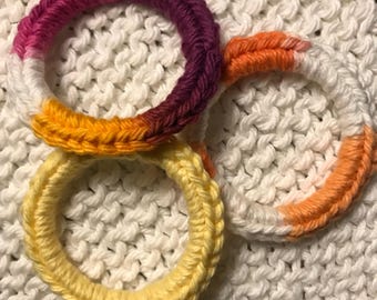 Handmade Cat Toy (group of 3), Crochet Cat Toys, Easter Pet Gifts, Crochet Ring Toys, Cat Toys, Handmade Kitten Toys, Pet Toys, Kitten Toys