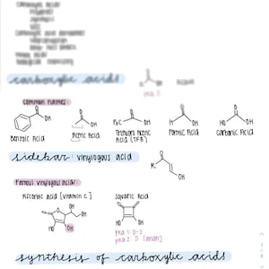 Organic Chemistry Notes: Carboxylic Acids