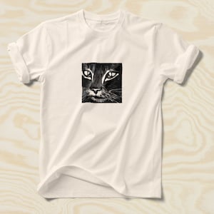 AI Black Cat T-shirt, Cat Lover Gift, Cute Cat, Kitten Art, for Men or Women