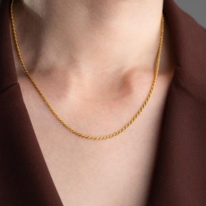 14K Yellow Gold Rope Chain Necklace,14K Gold Rope Chain Necklace,14K Gold Chain,