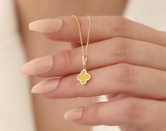 【2plan】24SS★ [MADE] 049 Leaf Medal Necklace Vintage 24K 9999 Solid Yellow Gold Clover Leaf Pendant. - Etsy