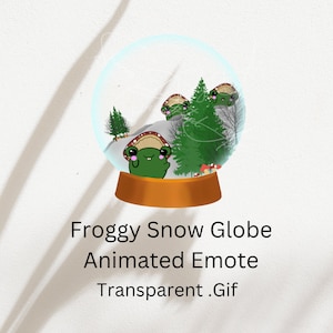 Animowana emotka Twitch Froggy Snow Globe / Channel Point