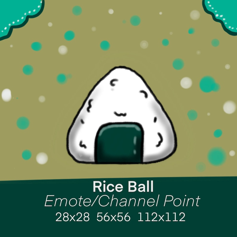 Rice Ball Channel Point/emote for Twitch/discord Etsy