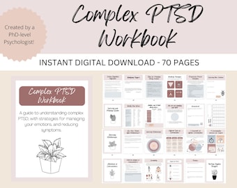 Complex PTSD Workbook, Trauma Recovery Journal (Digital Download)