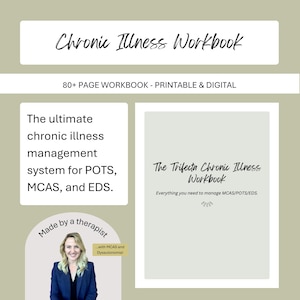 MCAS, POTS, and EDS Workbook | Chronic Illness Management Planner | Symptom Tracker, Journal & Recovery System | Digital or Printable