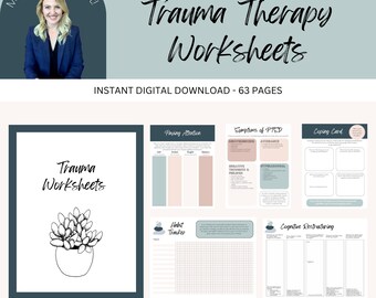 Paquete de hojas de trabajo para la terapia del trauma: TCC para el TEPT, habilidades de afrontamiento (descarga digital)