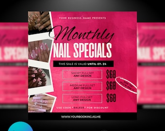 Flyer med nagelerbjudande, flyer med nagelspecialerbjudanden, flyer med hårrea, flyer med nagelteknikerrea, flyer med nagelbokning, flyer med franskampanj, nageltidsbokningar