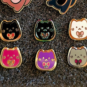 PRIDE kitty enamel pins