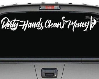 Lineman Decal, Lineman Sticker, Dirty Hands Clean Money, Lineman car decal, IBEW decal, sticker for laptop, Lineman
