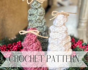Crochet Pattern - Evergreen Holiday Trees : Digital Download