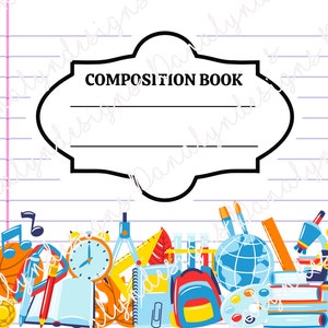 Teacher Composition Notebook 20 oz. Tumbler Design, Sublimation, PNG, SVG, JPG,