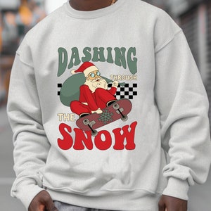 Santa Sweatshirt, Christmas sweatshirt, Funny Christmas Shirt for Men, Christmas Teen Boy, Funny Holiday Sweatshirt, Xmas Sweatshirt, Santa