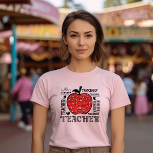 Leopard Apple Teacher Sweatshirt, Teacher Shirt, Back To School Shirt, School Sweatshirt, Teacher Gift, Funny Teacher Sweatshirt