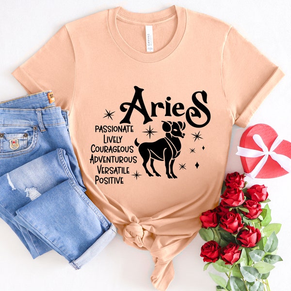 Aries Zodiac Shirt, Aries Gift, Aries Birthday Gift, Gifts for Aries, Aries Zodiac Sign, Astrology Gift, March April Birthday, Aries Sign
