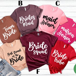 Bachelorette Party Shirts, Bride And Braidmaids Shirt, Bridesmaid Shirts, Bridesmaid Proposal Shirt, Maid of Honor Shirt, Team Bride Shirt