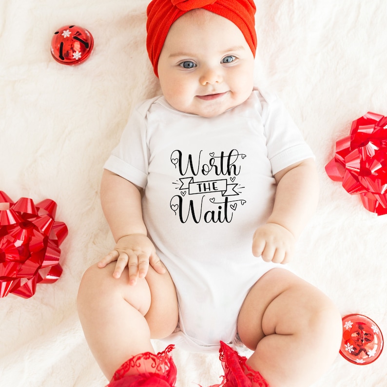 Worth the Wait Baby Bodysuit, Pregnancy Announcement Bodysuit, Baby Boy
