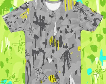Character Drip Full Print cotton crew